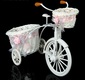 Корзинка декоративная "Велосипед с розовыми кашпо"